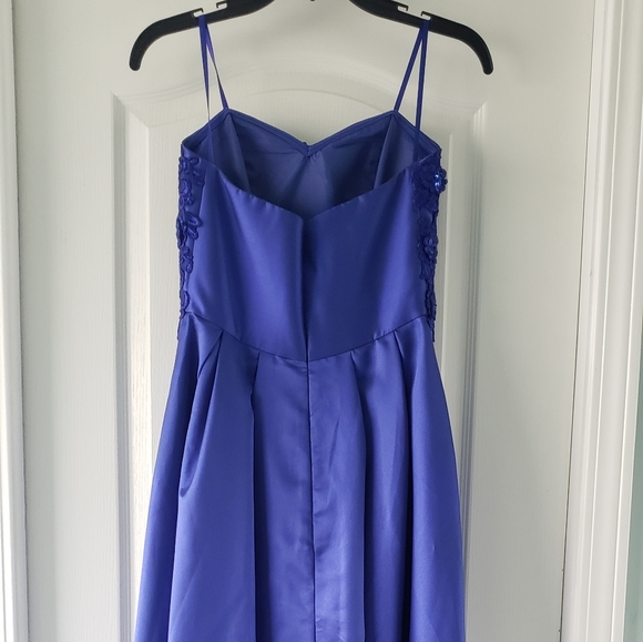 Strapless Brilliant Blue Gown - Picture 8 of 9